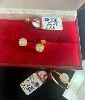 18K Saudi Gold Rosita's ring and earrings
