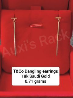 18K Saudi Sold T&Co Dangling earrings