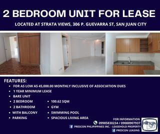 2BR Bare Unit for Lease