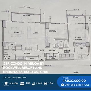 2BR Corner Unit in Aruga by Rockwell Resort and Residences, Mactan, Cebu