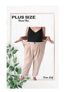 2XL BRAND NEW Plus size Khaki trousers buttoned front, gartered back waist