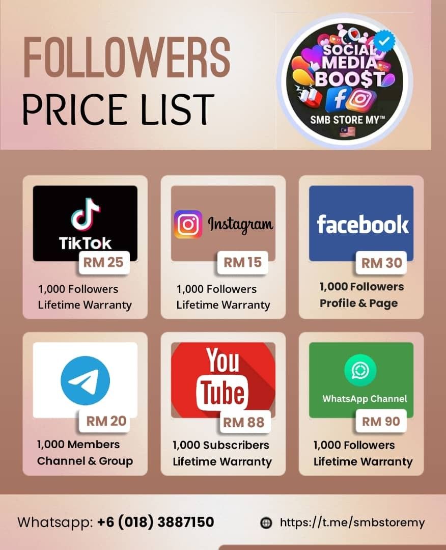 🔥 NON DROP 🔥 1000 Followers (Tiktok, Youtube, Instagram, Tele_gram