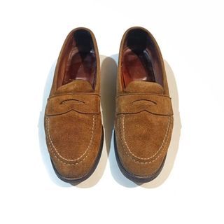 Alden Snuff Suede Penny Loafers