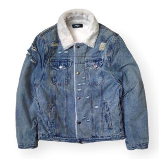 Amiri Sherpa Denim Jacket 100+ “Shearling” Dijual Baju Luaran