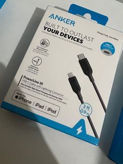 Anker Powerline III USB c to Lightning cable 3ft