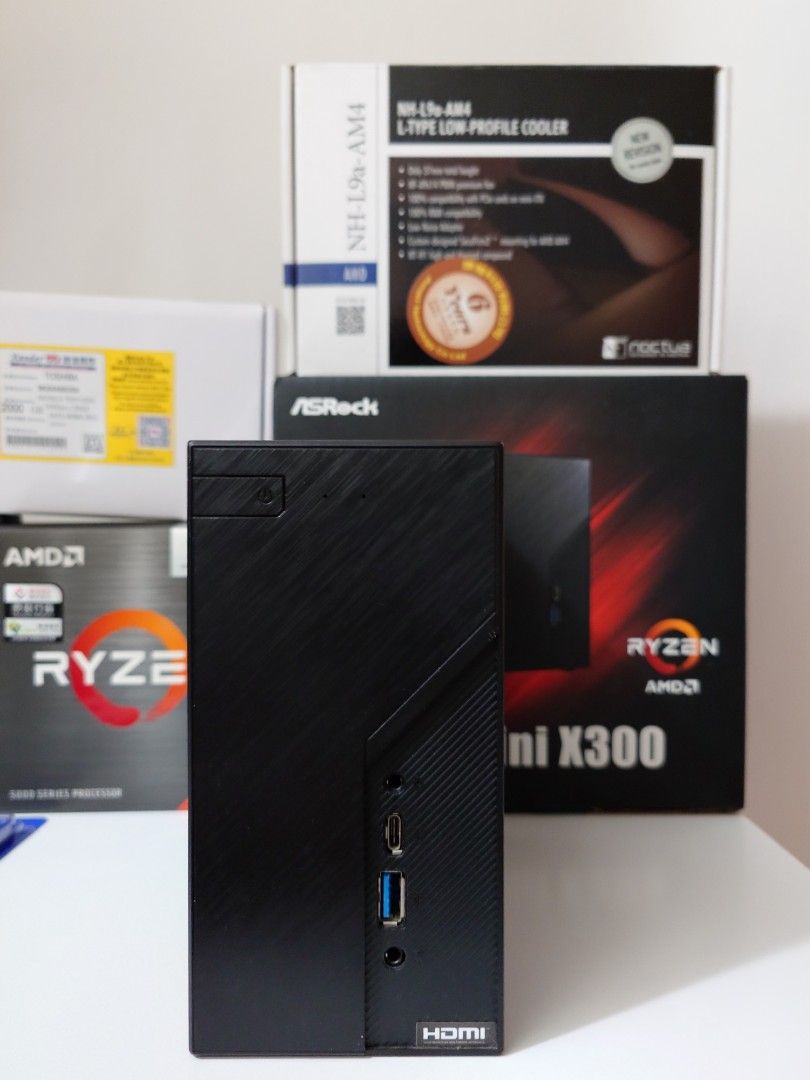 Asrock Deskmini X300, AMD Ryzen 5700G, 16GB RAM, 2TB SSD, 2TB HDD 