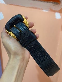 auth vermillion genuine leather belt