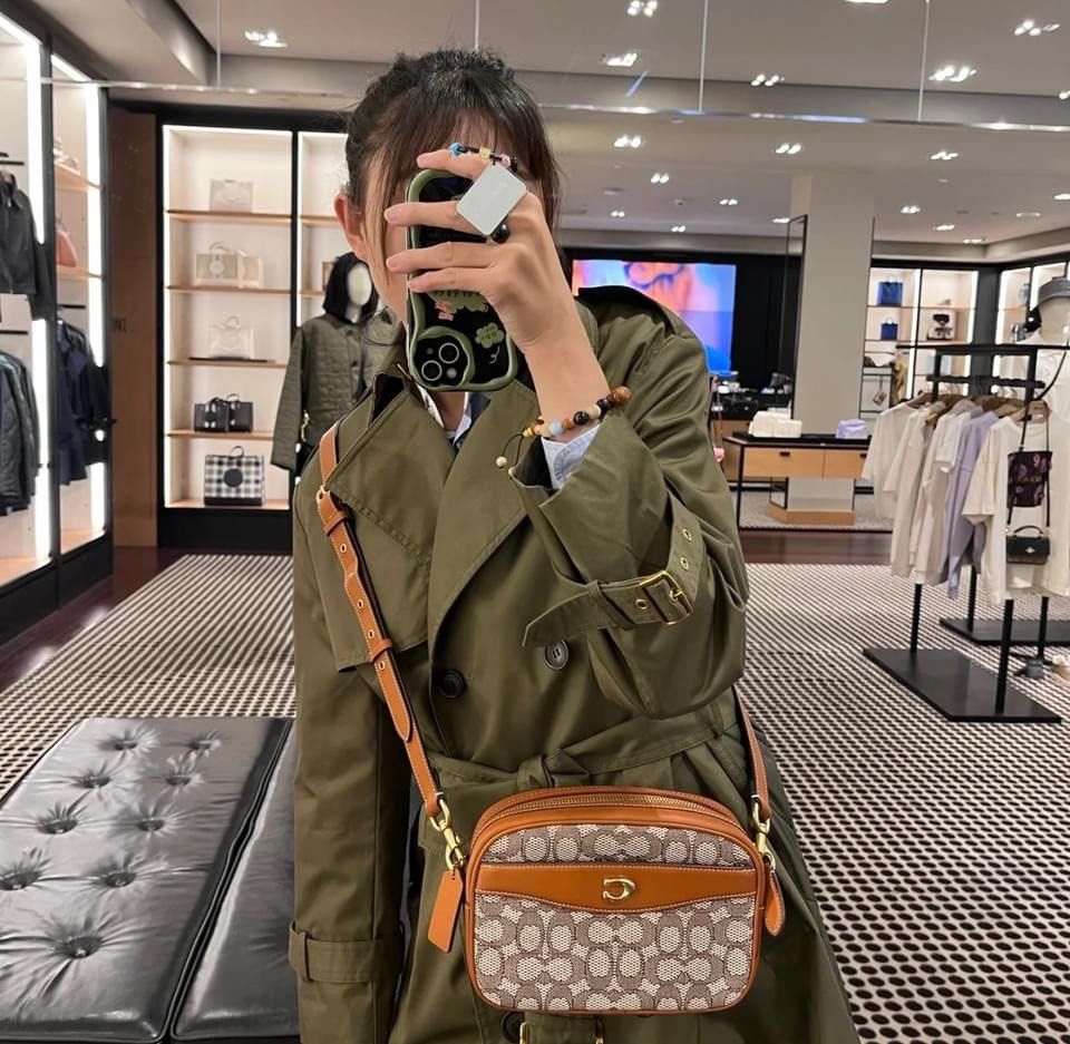 Authentic Coach Camera Bag in Signature Textile Luxury Bags Wallets on Carousell