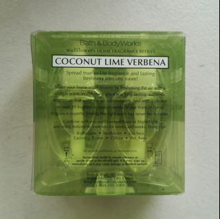 BATH & BODY WORKS Coconut Lime Verbena wallflowers home fragrances refills Limited Edition 2 pcs inside