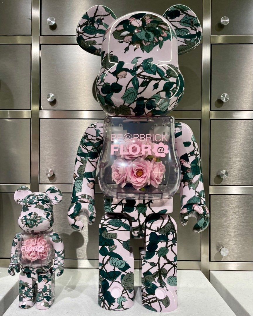 BE@RBRICK FLOR@ PINK ROSE 1000％ mames