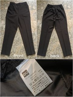 Black High Waist Straight Trouser