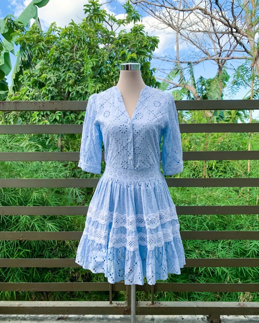 Maje eyelet dress top