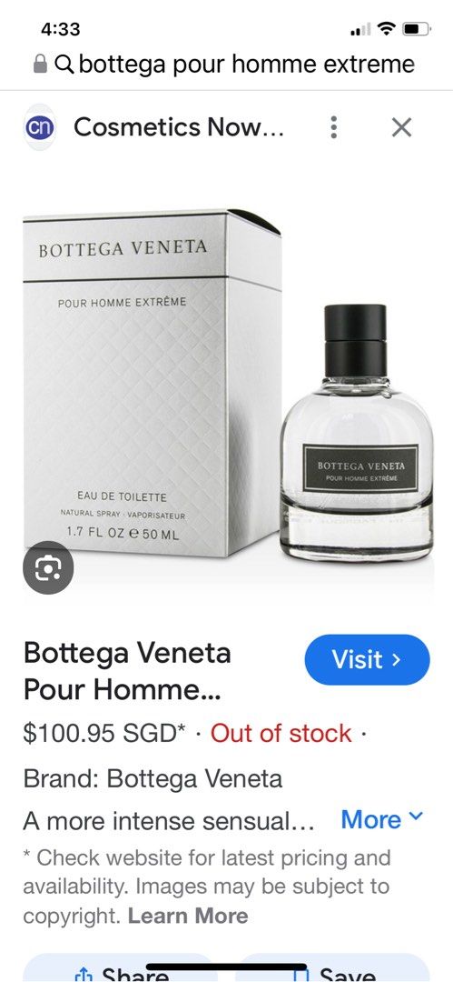 Bottega veneta pour homme extreme 50ml clearance