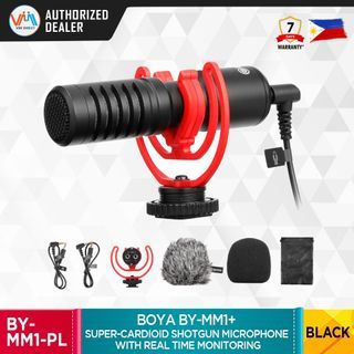 BOYA BY-MM1+ MM1 Plus Super-Cardioid Shotgun Microphone with Real Time Monitoring VMI DIRECT