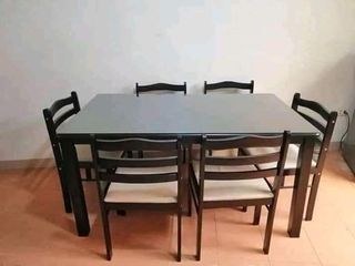 BRAND NEW 6 SEATER DINING TABLE WITH TOP GLASS OR W OUT TOP GLASS