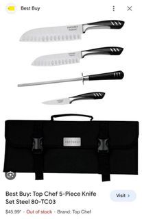 Brand New No box Top Chef 5-piece Knife Set with carry pouch