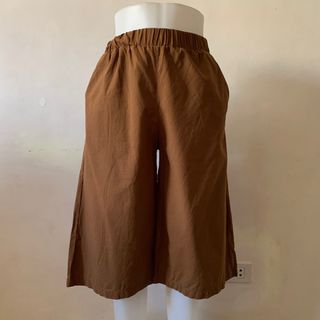 Brown Cotton Linen Pants