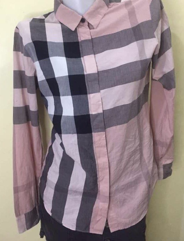 BURBERRY Brit Pink Checked Longsleeves (Category: Blouses) located in Pasig City. Submitted by chellim (Listing ID 1301219423, Image 1). Description: Selling Original BURBERRY Brit Pink Checked Longsleeves Guaranteed Authentic Good as new (used once) Retails for Php 16k brandnew.