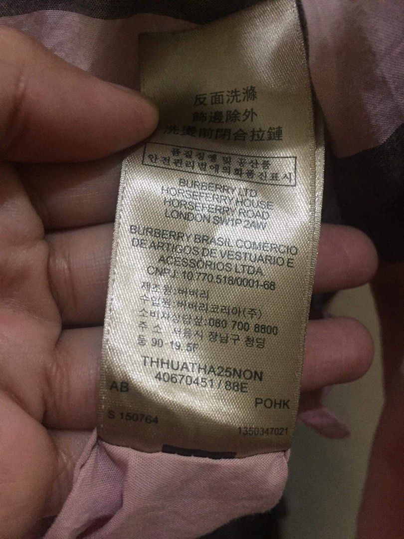 BURBERRY Brit Pink Checked Longsleeves (Category: Blouses) located in Pasig City. Submitted by chellim (Listing ID 1301219423, Image 3). Description: Selling Original BURBERRY Brit Pink Checked Longsleeves Guaranteed Authentic Good as new (used once) Retails for Php 16k brandnew.