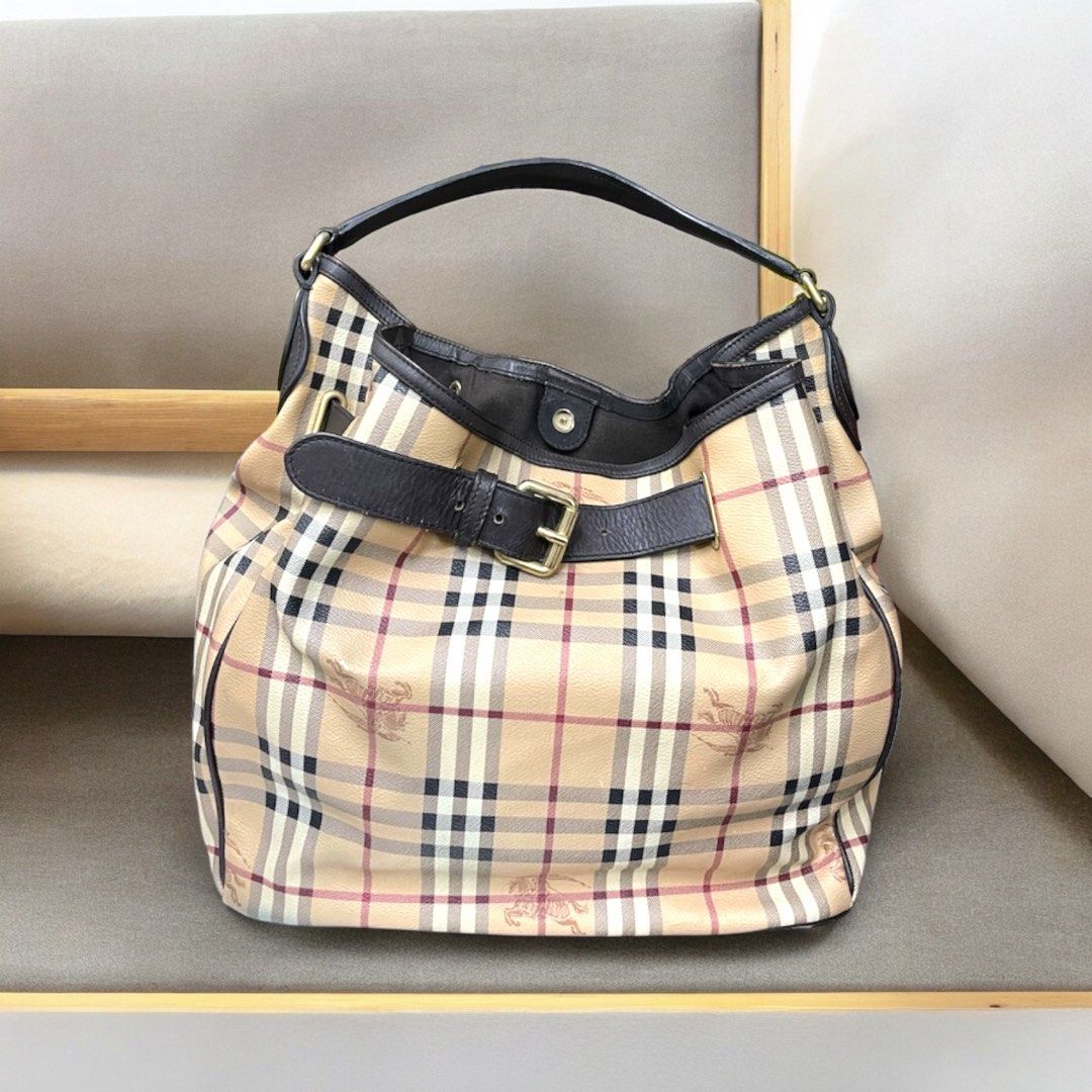 Burberry Haymarket Check Walden Hobo bag Luxury Bags Wallets on Carousell
