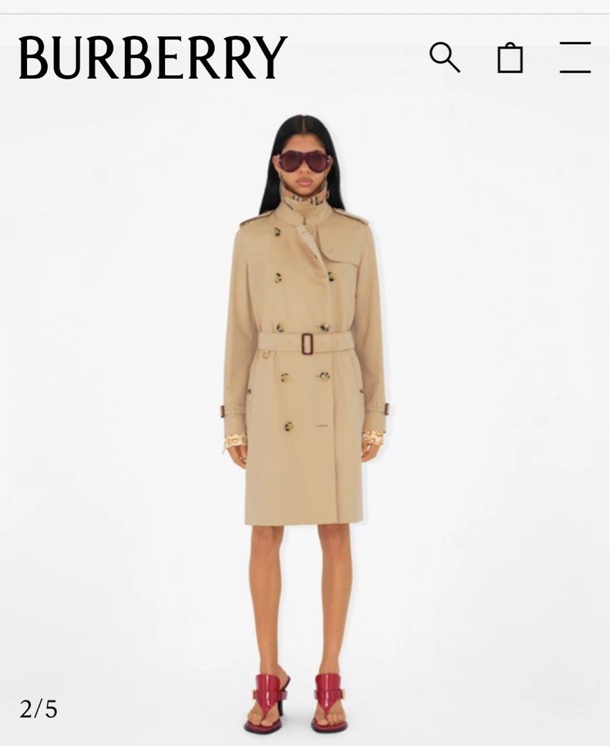 Burberry Kensington Heritage Trench Honey Mid Length Women s Fashion Coats Jackets and Outerwear on Carousell