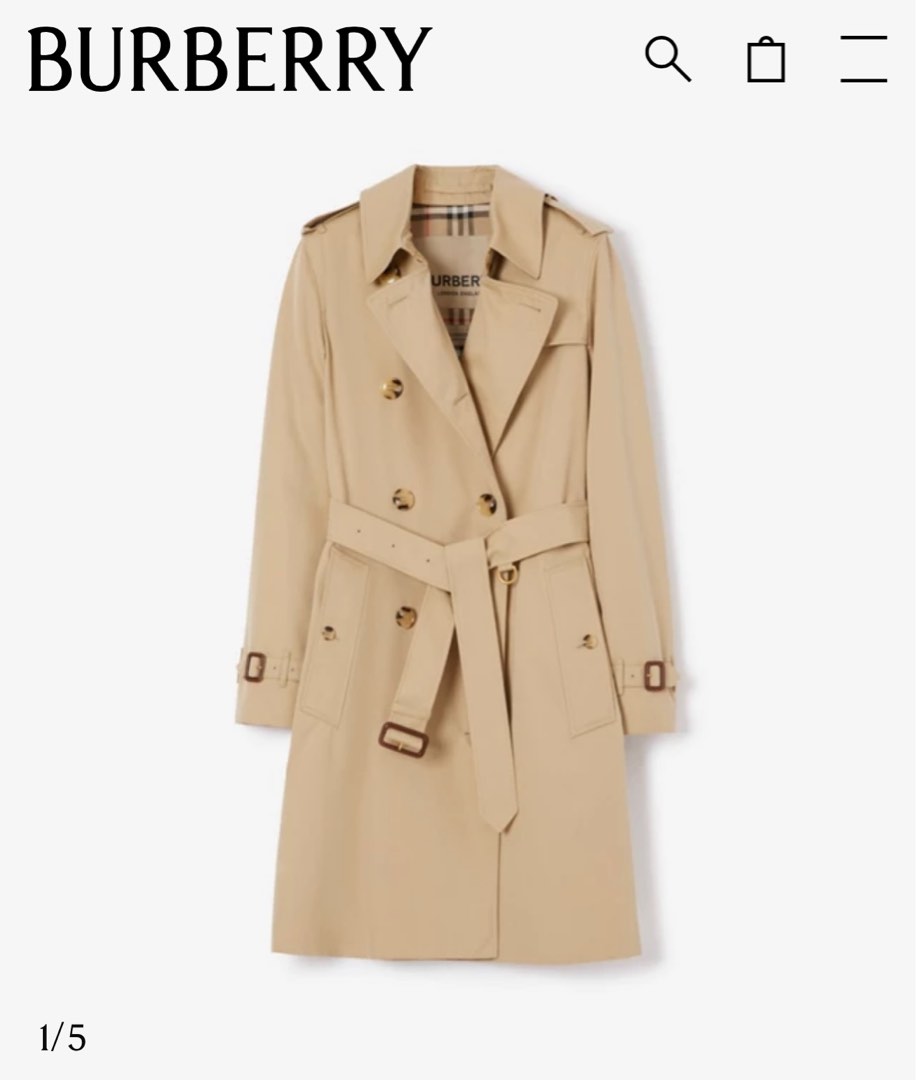 Burberry Kensington Heritage Trench Honey Mid Length Women s Fashion Coats Jackets and Outerwear on Carousell