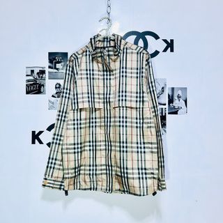 Burberry plaid silk jacket
