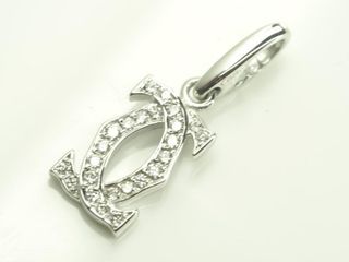 Cartier C2 charm 750WG K18WG diamond