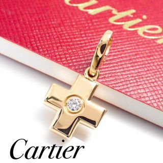 Cartier K18YG Cross Diamond Charm Top Case