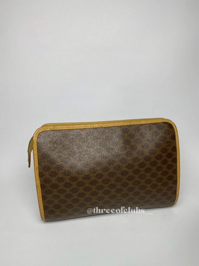 Celine Paris Macadam Small Pouch (Category: Luxury Bags & Wallets) located in Quezon City. Submitted by threeofclubs__ (Listing ID 1301290389, Image 3). Description: Very good condition 100% GA Clean macadam body Clean leather interior Can fit large phones No major rubs No major stains No cracks Very nice and cute Other normal signs of usage zoom photos Approximate dimensions: 10.0" L x 7.0" H ♣ 1 day reservation only. ♣ Please manage your expect