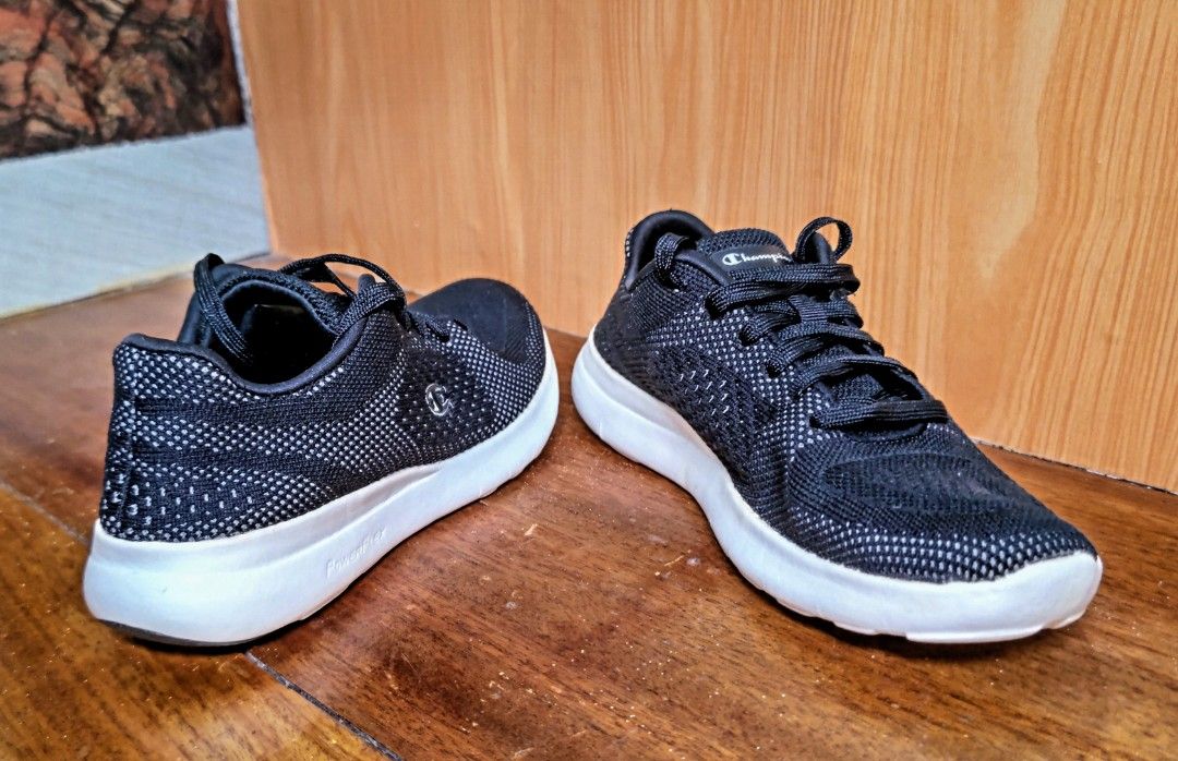 Champion Women s Activate Black Power Knit Shoes Lace Up Sneakers size 37 Women s Fashion Footwear Sneakers on Carousell
