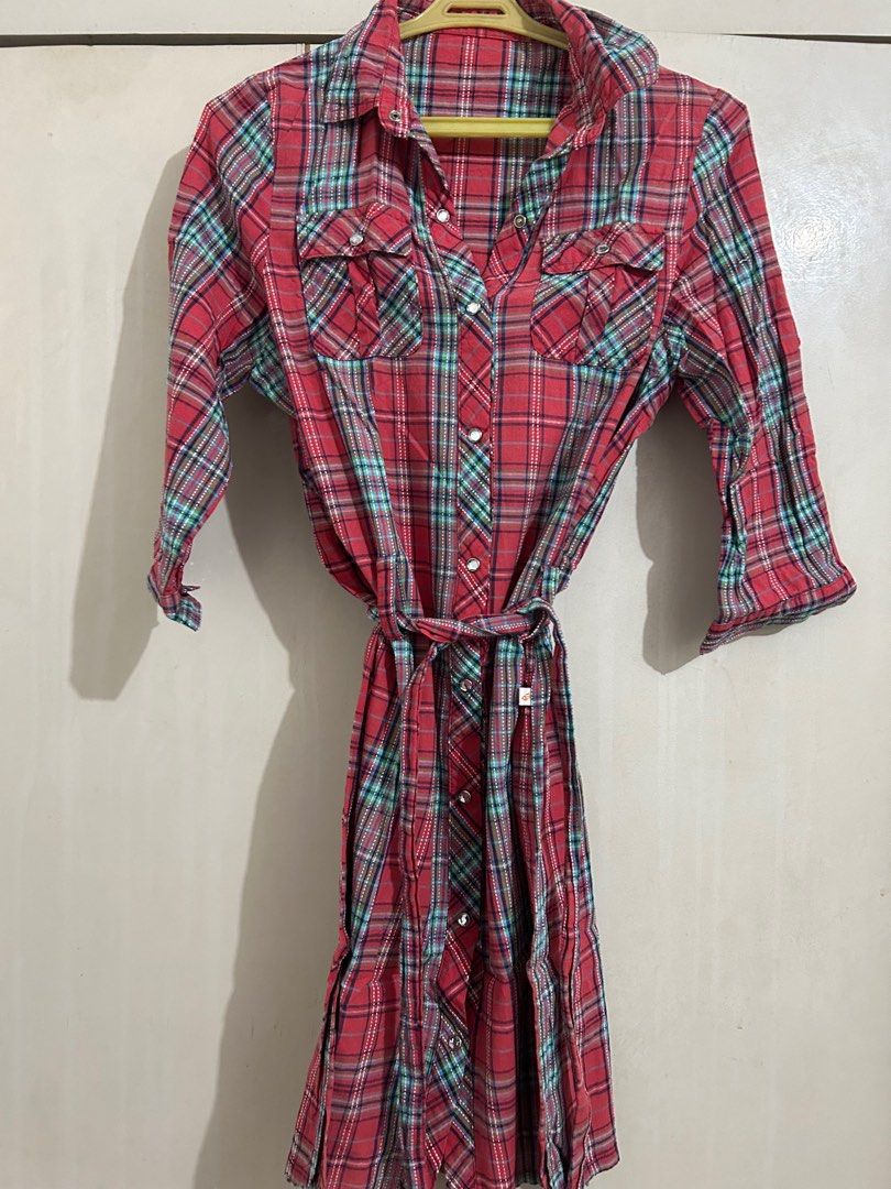 Checkered Patterned Red Mini Dress (Category: Dresses) located in Quezon City. Submitted by samthingsshop (Listing ID 1301297187, Image 1). Description: A dress I super loved growing up and have spent a lot of good memories with! RFS: Decluttering and outgrown the dress.