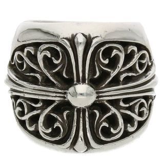 CHROME HEARTS CLASSIC OVAL/Classic Oval Cross Silver Ring No. 19