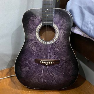 CKB Acoustic Guitar w/ Bag  | Black & Purple