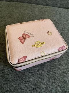 Coach C8082G Large Jewelry Box With Butterfly Print in Blossom