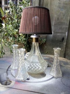 Collectible DIY Table Lamp with Glass Vases (Ready To Use) 220V