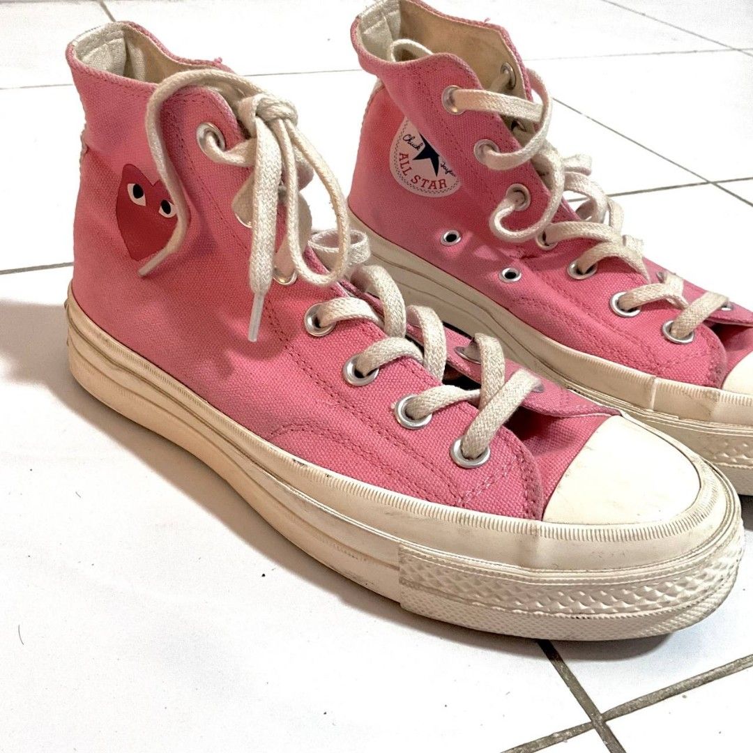 Cdg converse pink sales