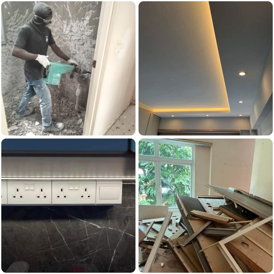 Cove lights/ L box / False ceiling/ partition/ repair/ plastering/ electrical/ renovation/ false ceiling removal62853067156099114