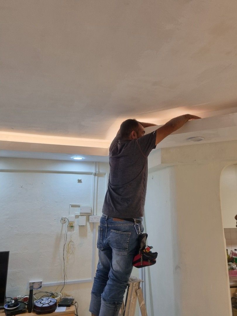 Cove lights/ L box / False ceiling/ partition/ repair/ plastering/ electrical/ renovation/ false ceiling removal62853067156099111
