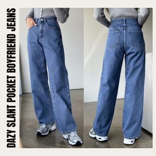 Dazy Slant Pocket Boyfriend Jeans