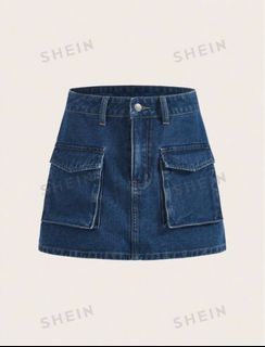 Denim Skirt (Flap Pocket)