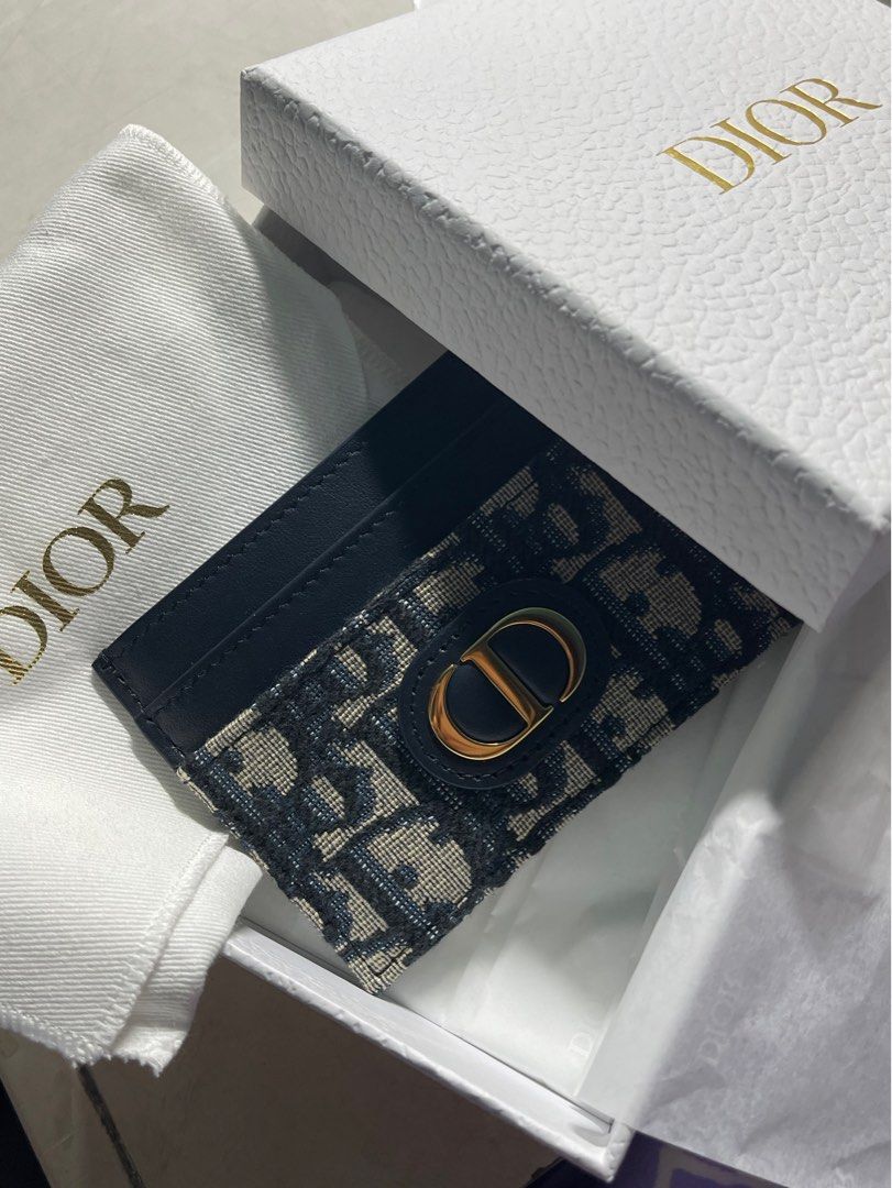 【センスの良い一品】30 Montaigne Freesia カードケース 30 Montaigne Freesia Card Holder Gold-Tone Dior Oblique