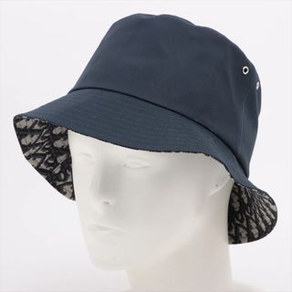 Dior 95TDD923A130 Oblique Hat 58 Cotton x Polyester Navy