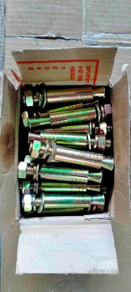 Dyna Bolt Expansion Bolt Yellow Zinc 1/4, 5/16, 3/8, 1/2, 5/8, 3/4 ALL ...