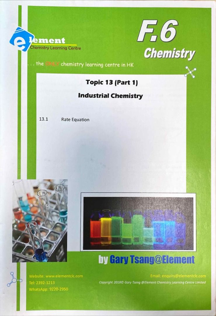 Element Chem F5/F6 Notes + By-Topic Past Paper Exercise 補習筆記 + 練習, 興趣及 ...