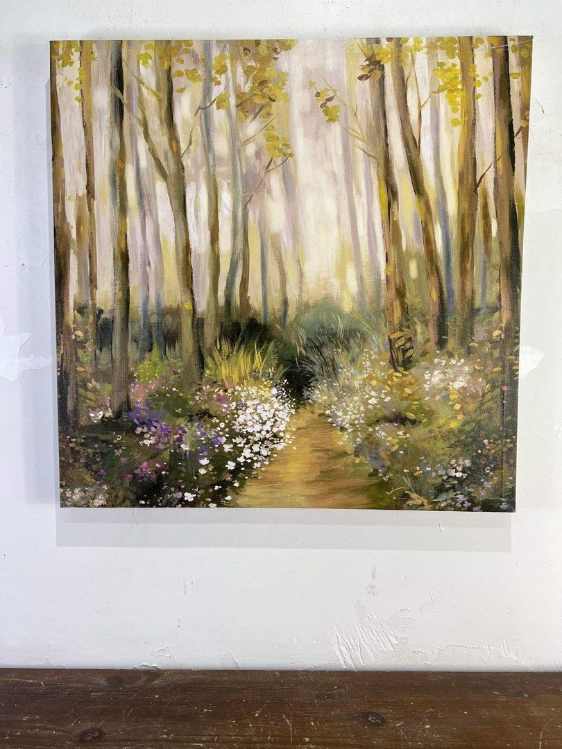 Enchanted Forest and Lake Canvass Frame (Category: Frames & Pictures) located in Malabon City. Submitted by lacasadecor (Listing ID 1301249797, Image 1). Description: 60cm x 60cm.