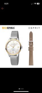 Esprit Pointy Silver Stainless Steel Analog Quartz Watch For Women EES1L423M0405