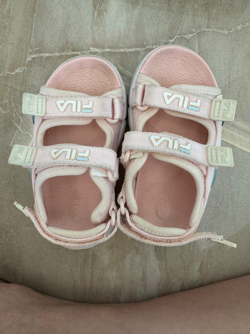 Fila Kids baby pink sandals