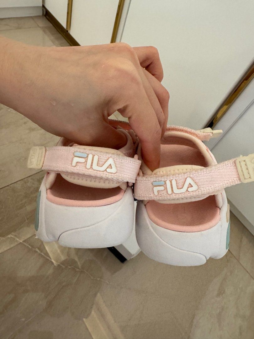 Fila Kids baby pink sandals