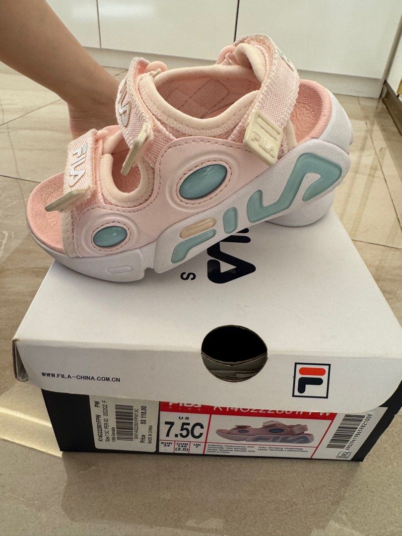 Fila Kids baby pink sandals